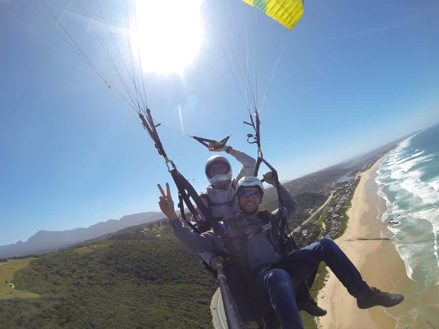 Adventure Tandem Paragliding Flight - Takeoff: the most demanding few seconds