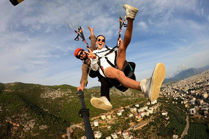Alanya Tandem Paragliding Everyday w/ Free Hotel Transfer - The flight over Cleopatra Bay