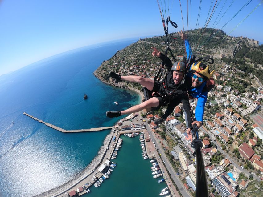 Alanya: Tandem Paragliding Over a Castle and the Sea - From a calm glide to a sharper adrenaline rush