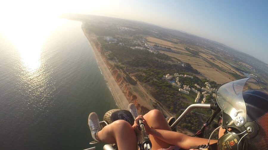 Albufeira: Sunset Paragliding Flight - Sunset over Albufeira, then a final burst of motion