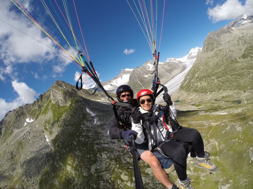 Aletsch Arena: Paragliding Tandem Flight Basic - A Gentle Landing at the Fiesch Field