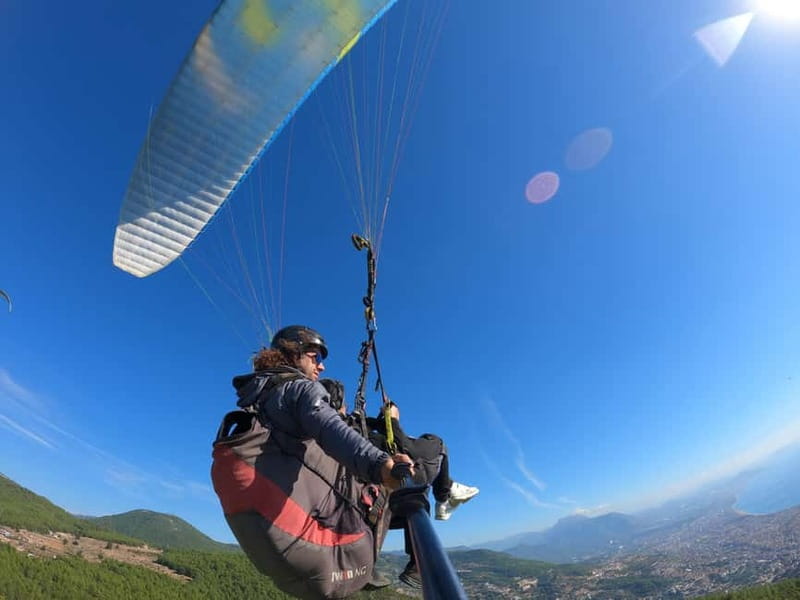 Antalya-Belek-City of Side: Tandem Paragliding With Transfer - Takeoff and the first minutes in the air