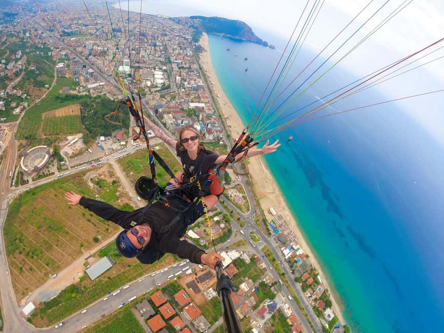 Antalya/Side : Paragliding in Alanya with Optional Transfer - From Cleopatra Beach to the 750-meter launch point