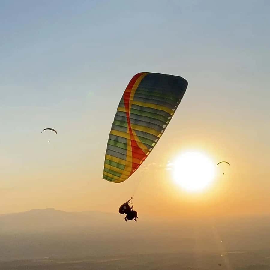 Atlas Paragliding & Agafay Desert Adventure from Marrakech - Taking off from the Kik Plateau