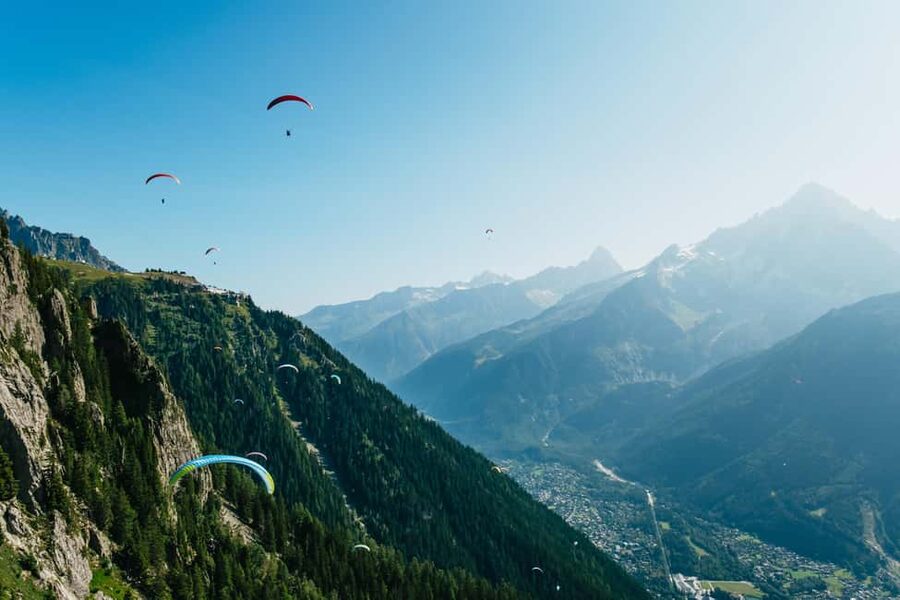Chamonix: Tandem Paragliding Flight - The landing and return to Chamonix