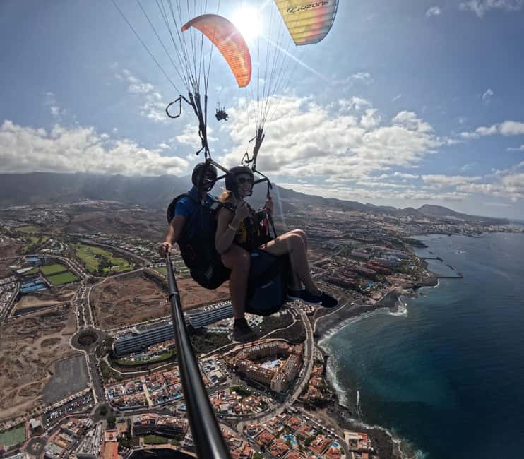 Costa Adeje, Paragliding with pick up service and 5 free photos! - Leaving Costa Adeje for the hills above Adeje