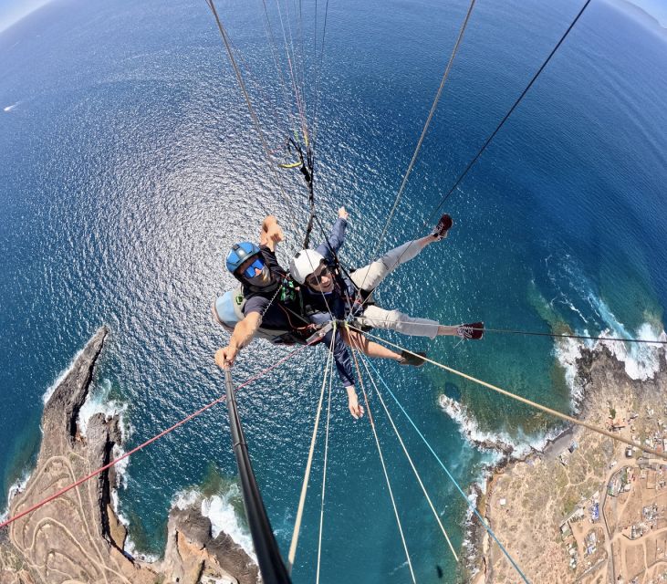 Costa Adeje: Tandem Paragliding Flight with Pickup - The launch: a short burst of action