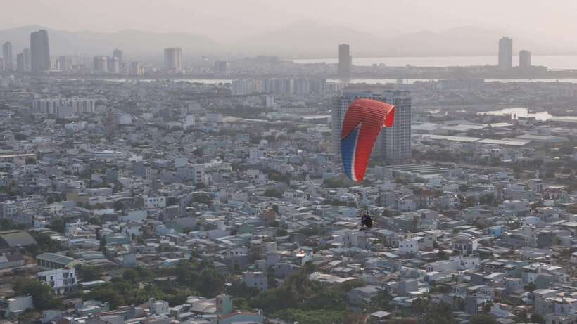 Da Nang Private paragliding experience on Monkey Mountain - Landing beside the fishing village