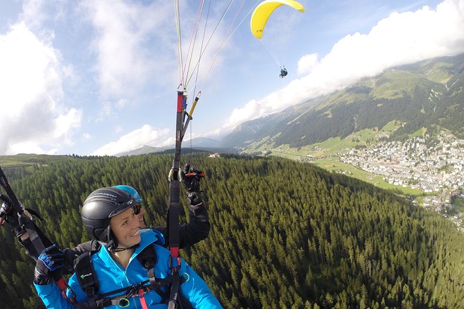 Davos Paragliding Private Tandem Pilot Half Day - Preparing the glider at the launch site