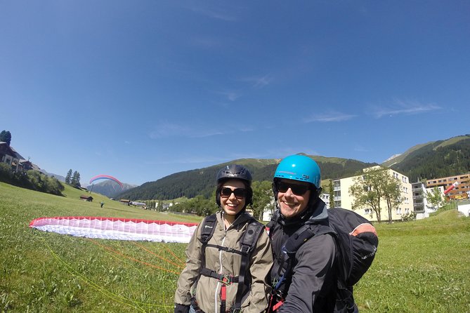 Davos Paragliding Private Tandem Pilot Half Day - Landing near the original meeting point