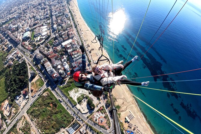 From Antalya Alanya Tandem Paragliding With Beach Visit - Twenty to thirty minutes above Cleopatra Bay