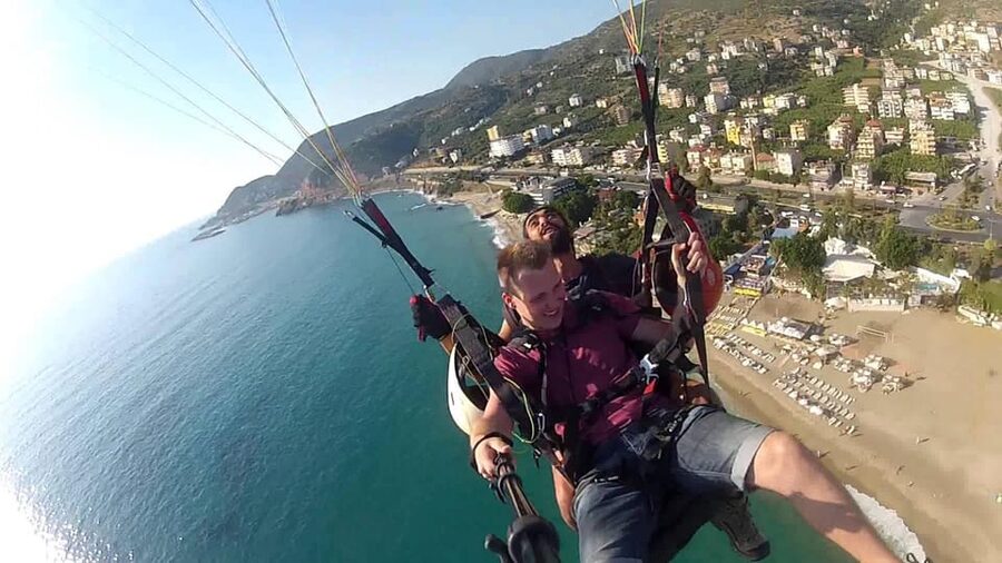 From Antalya, Belek, Side Alanya Paragliding Experience - Landing back on the beach