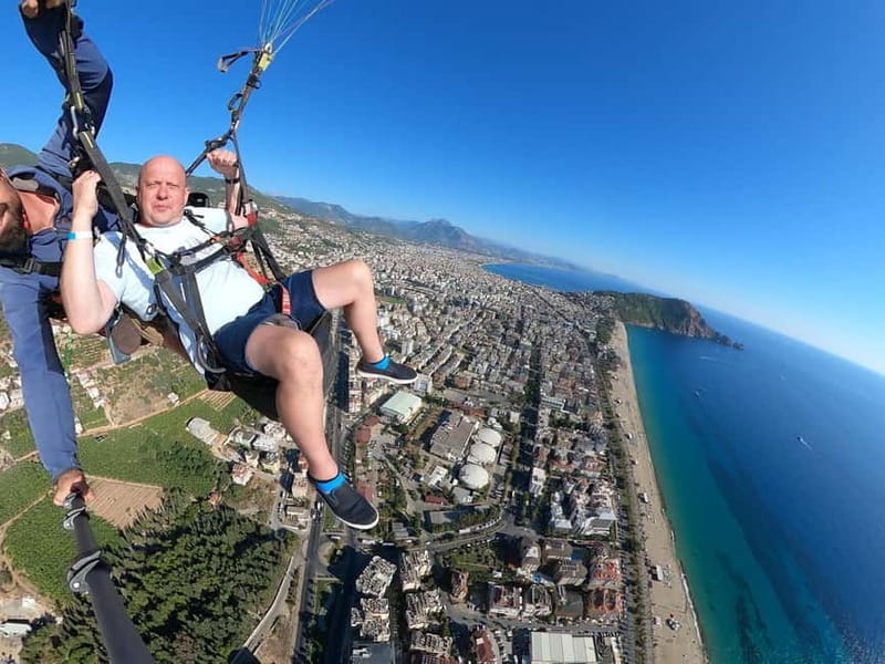 From Antalya Side Paragliding to Alanya with Cable Car Ride - What the tandem flight feels like