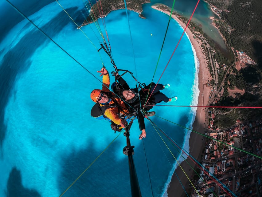 From Fethiye: Tandem Paragliding in Ölüdeniz - Takeoff: a few quick steps, then air