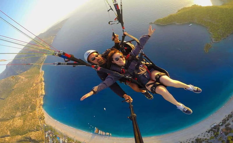 From Marmaris: Fethiye Paragliding Experience w/Lunch - The cliff launch above the Blue Lagoon