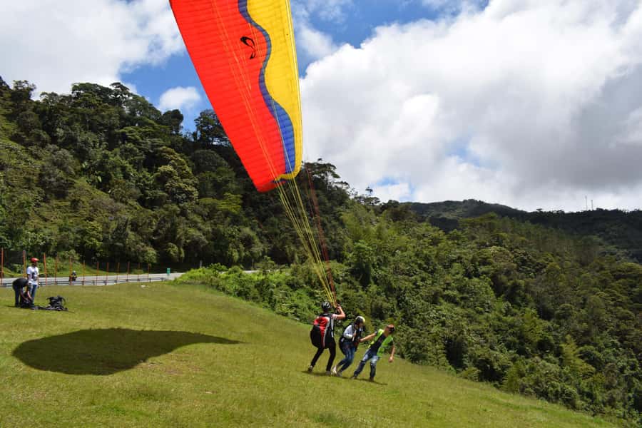 From Medellín: ATV and Waterfall Paragliding Tour - From Medellín to the Guarne countryside