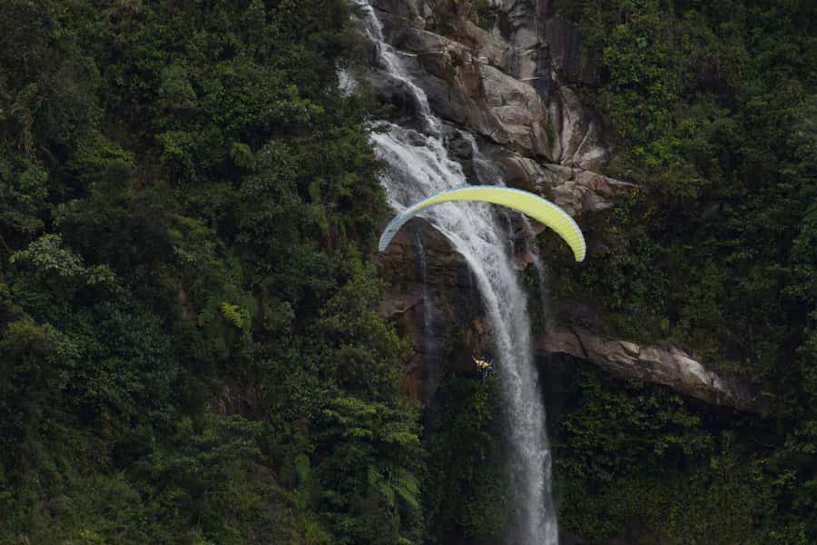 From Medellín: ATV and Waterfall Paragliding Tour - Waterfalls, mountains, and the Cocorná views