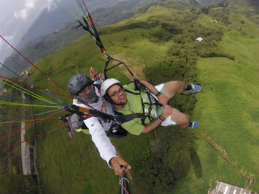 From Medellín: Paragliding Tour with GoPro Photos & Videos - GoPro photos and videos after landing