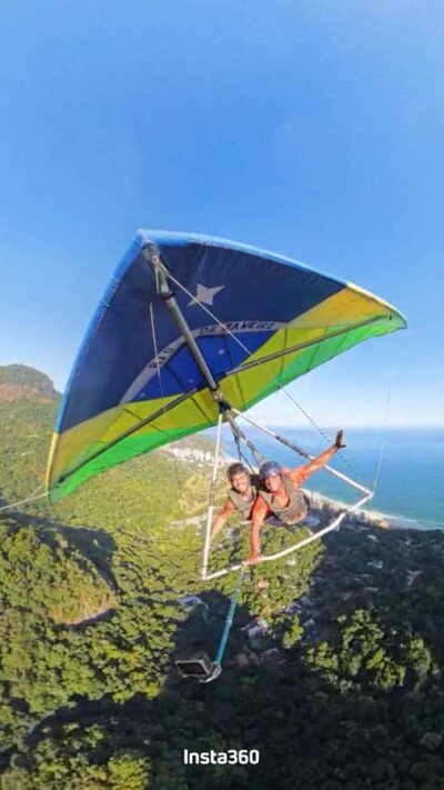 Hang gliding flight in Rio de Janeiro