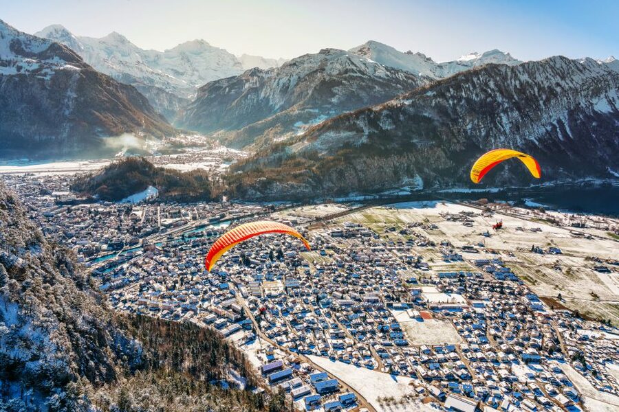 Interlaken: Tandem Paragliding Flight - Beatenbergs launch site and the first few steps