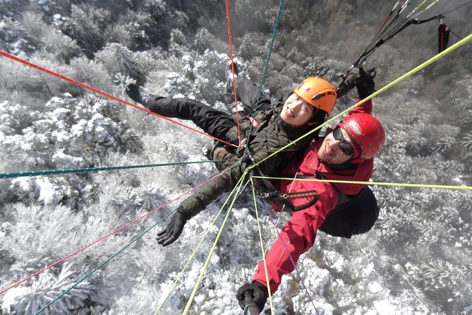Interlaken Tandem Paragliding High Flight | Switzerland - The takeoff: a few steps, then open air
