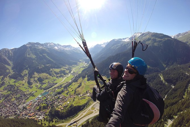 Klosters Tandem Paragliding Flight from Gotschna - Riding upward, then walking to the launch
