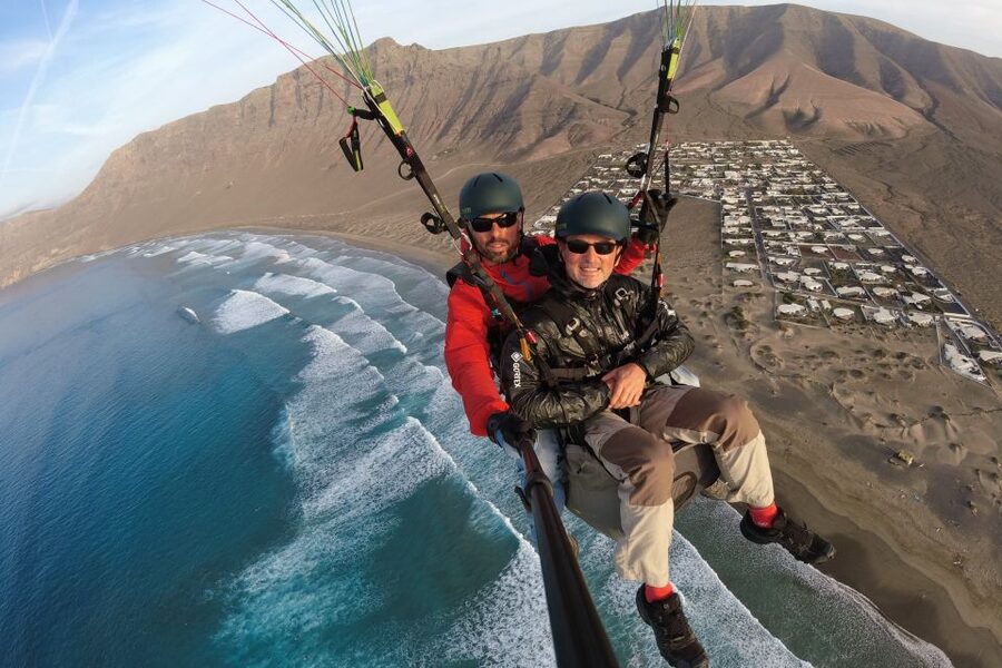Lanzarote: Tandem Paragliding Flight Over Lanzarote - What You See From Above Lanzarote