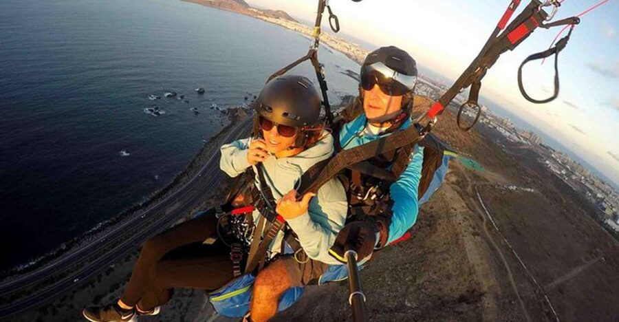 Las Palmas: Paragliding Tandem Flight with Instructor - Taking off above Las Palmas
