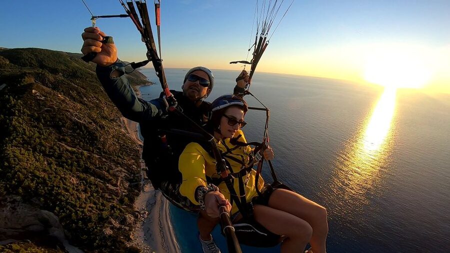 Lefkada paragliding tandem flighs/ Kathisma beach - The Free GoPro Video Adds Real Value