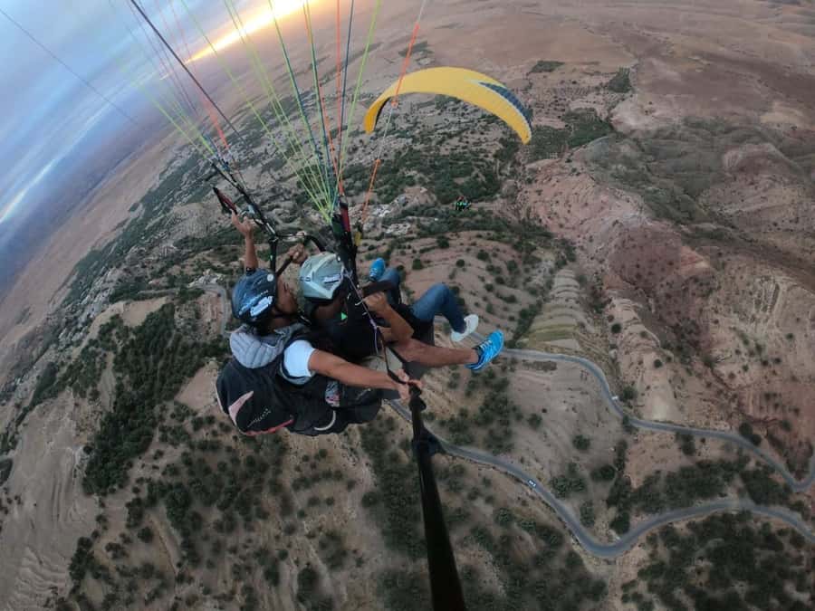 Marrakech: Paragliding flight over the Agafay desert and the High Atlas mountains - Leaving Marrakech for the Agafay Desert