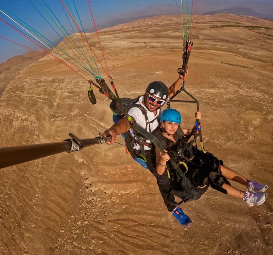 Marrakech: Paragliding over Agafay Desert & Atlas Mnt Views - Reaching the launch site above Agafay