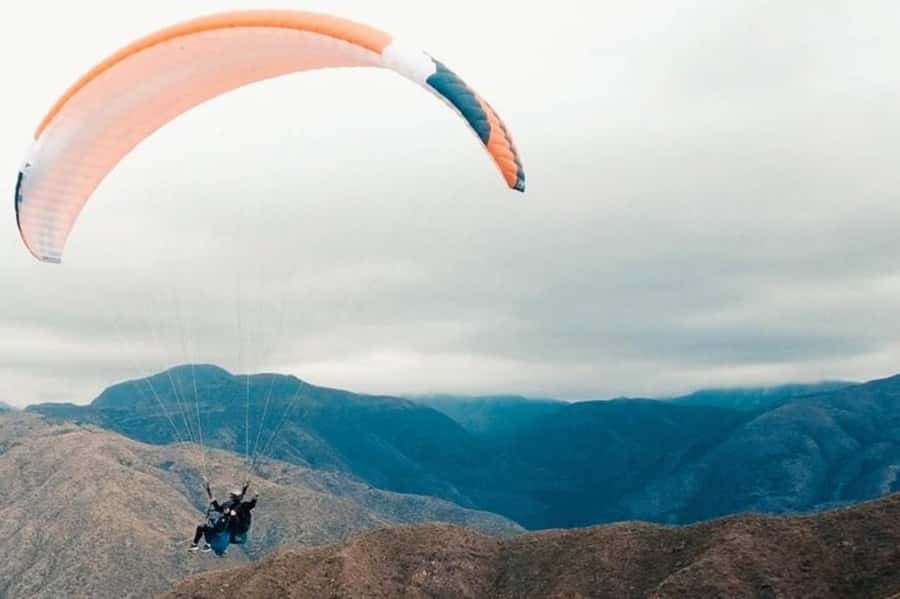 Mendoza: Paragliding Tandem Flight with Instructor - Preparing at the 1,650-meter launch ramp