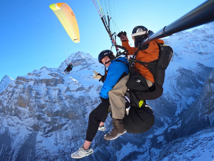 Mürren: Paragliding Panorama Tandem Flight Full Experience - Birg at 2,600 meters: the takeoff