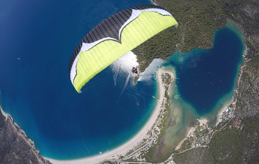 Oludeniz: Blue Lagoon Paragliding Flight Fethiye - Launching above the Blue Lagoon