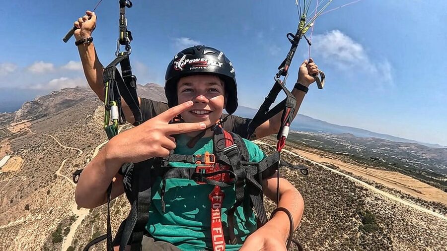 Paragliding in Chania - White Mountains, Psiloritis, and the wider view