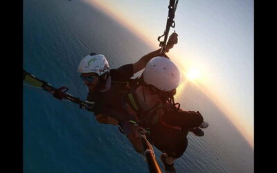 Paragliding paramotor flight corfu