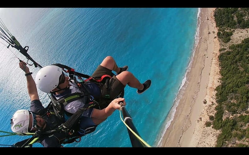 Paragliding paramotor flight corfu - Landing and the GoPro Recording