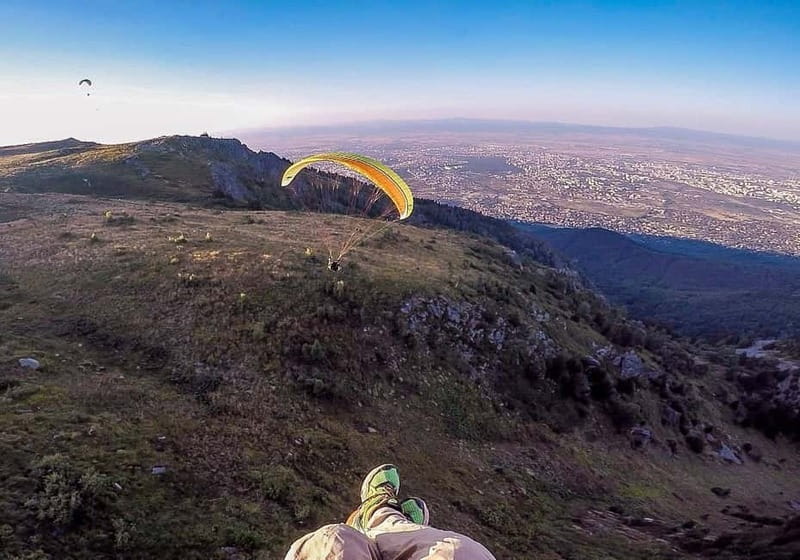 Paragliding Sofia from Above - The launch above Sofia
