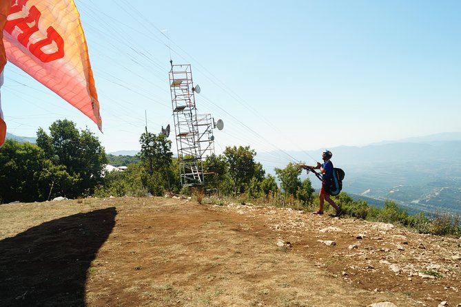 Paragliding Tandem Experience From Dajti Mountain - Using the included GoPro