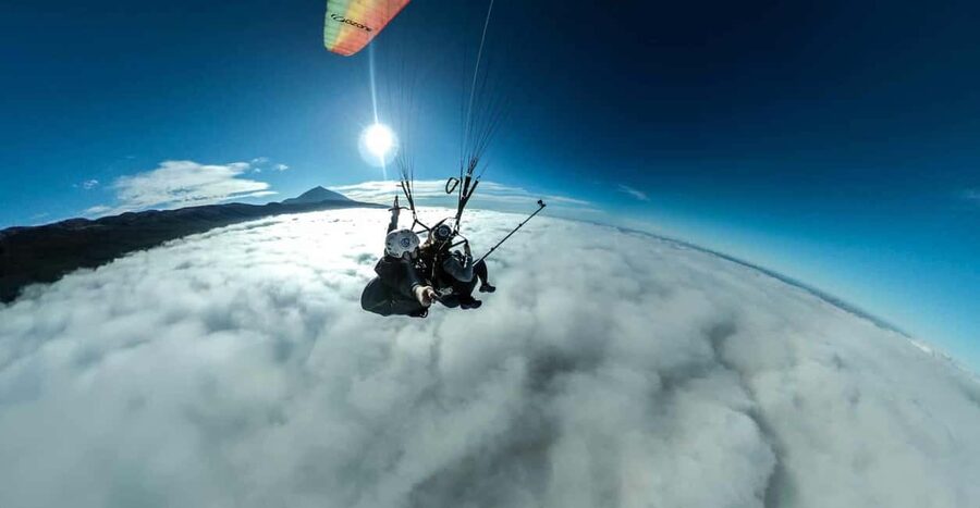 Paragliding Tenerife: Flight from Teide to Puerto de la Cruz - Taking off from Izaña at 2,200 meters