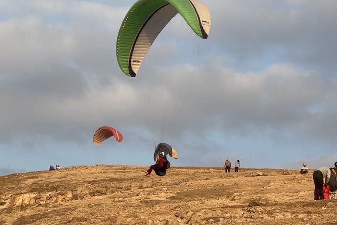 Paragliding view of the Atlas - Leaving Marrakech in a private 4x4