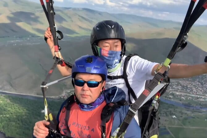 Private Tandem Paragliding Experience at Bayanzurkh Mountain - The walk to the launch point