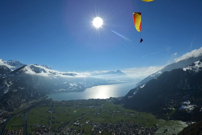 Tandem Paragliding Experience from Interlaken - Ten to 20 minutes of quiet Alpine flight