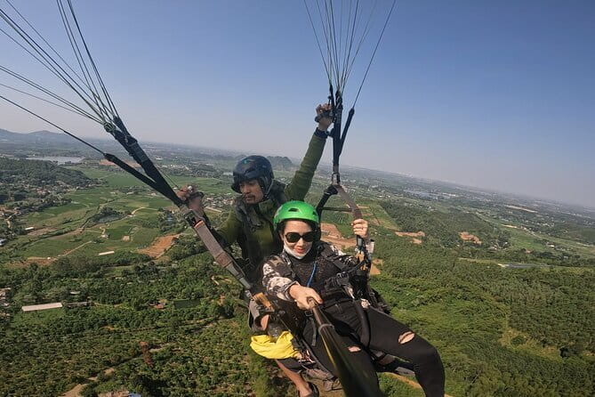 Tandem Paragliding Experience in Hanoi - Reaching the 655-meter launch area