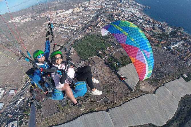 Tandem Paragliding Flight in Costa Adeje from 1100m - The view runs from mountain rock to Costa Adeje