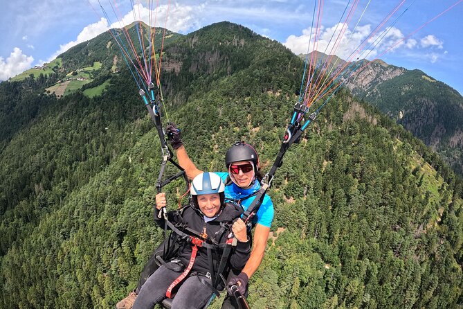 Tandem Paragliding Flight in Dorf Tirol, Merano - Taking off from Dorf Tirol above Merano
