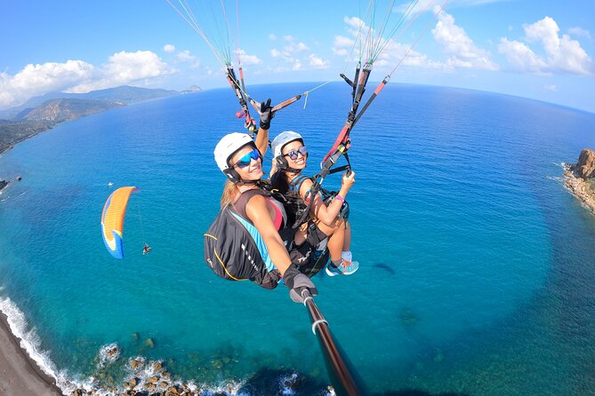 Tandem Paragliding Flight in Taormina - From Letojanni meeting point to the launch site