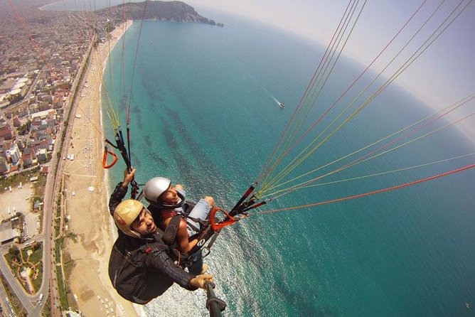 Tandem Paragliding in Alanya - Safety briefing, harness, and pilot support