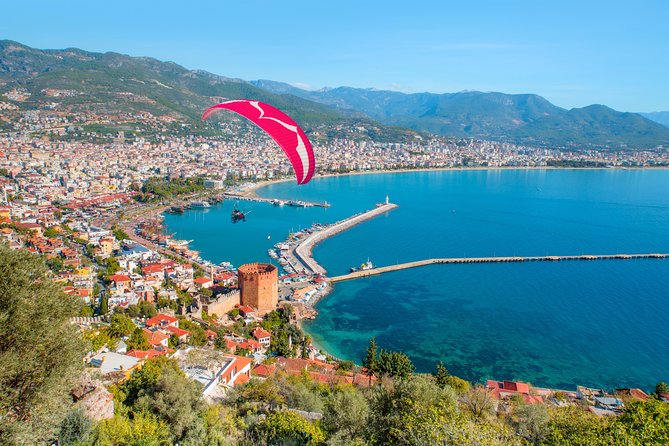 Tandem Paragliding in Alanya - The three named points along the route