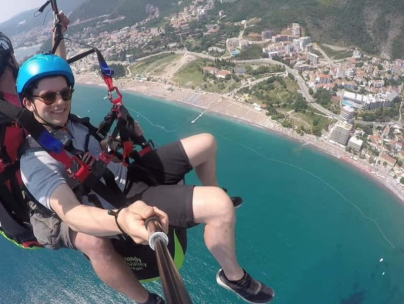 Tandem Paragliding in Budva with Expert Pilots/All-inclusive - GoPro footage and the value of the $116 price